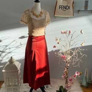 Asymmetric Hem High Waisted skirt